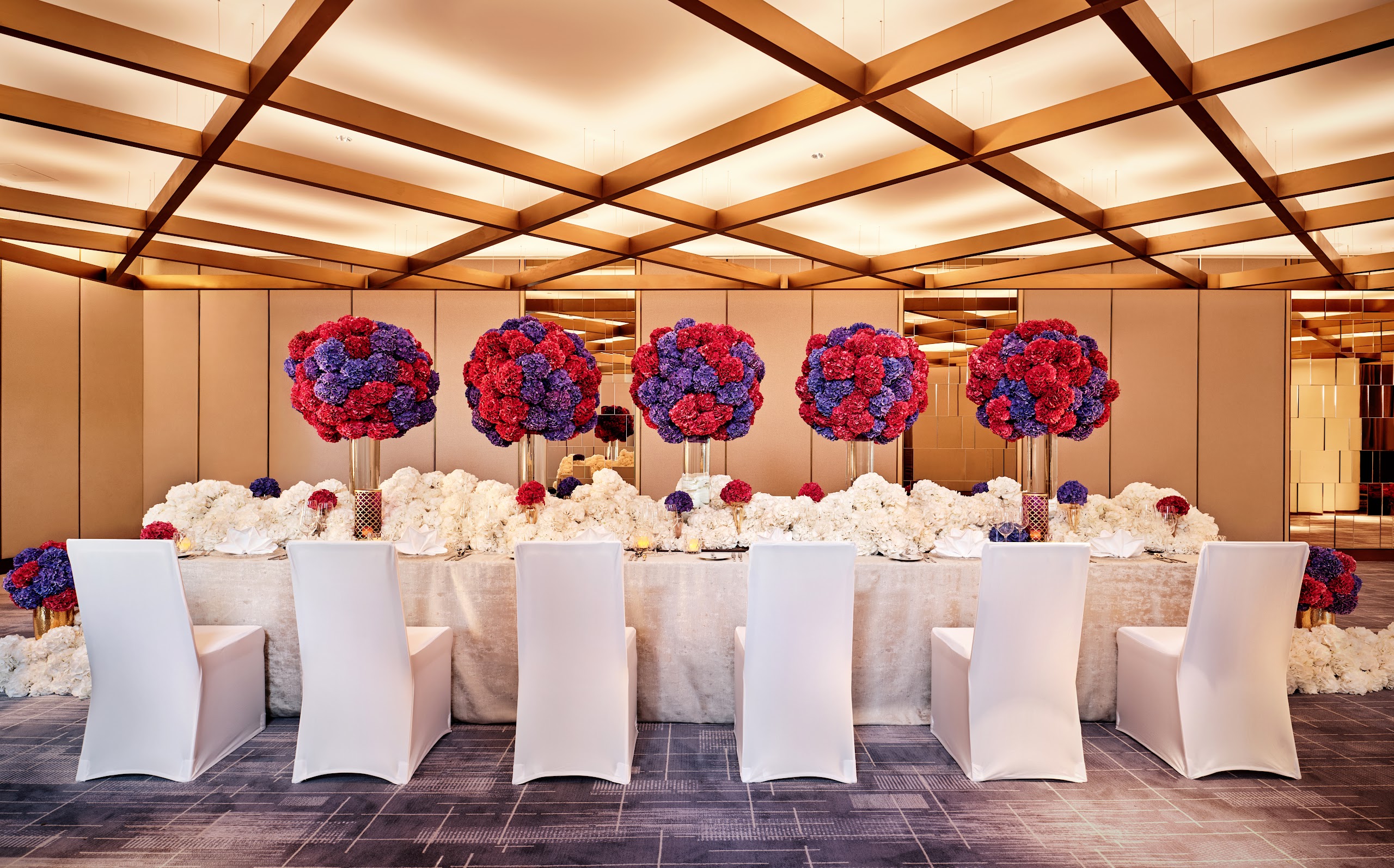 Floral installation at Four Seasons