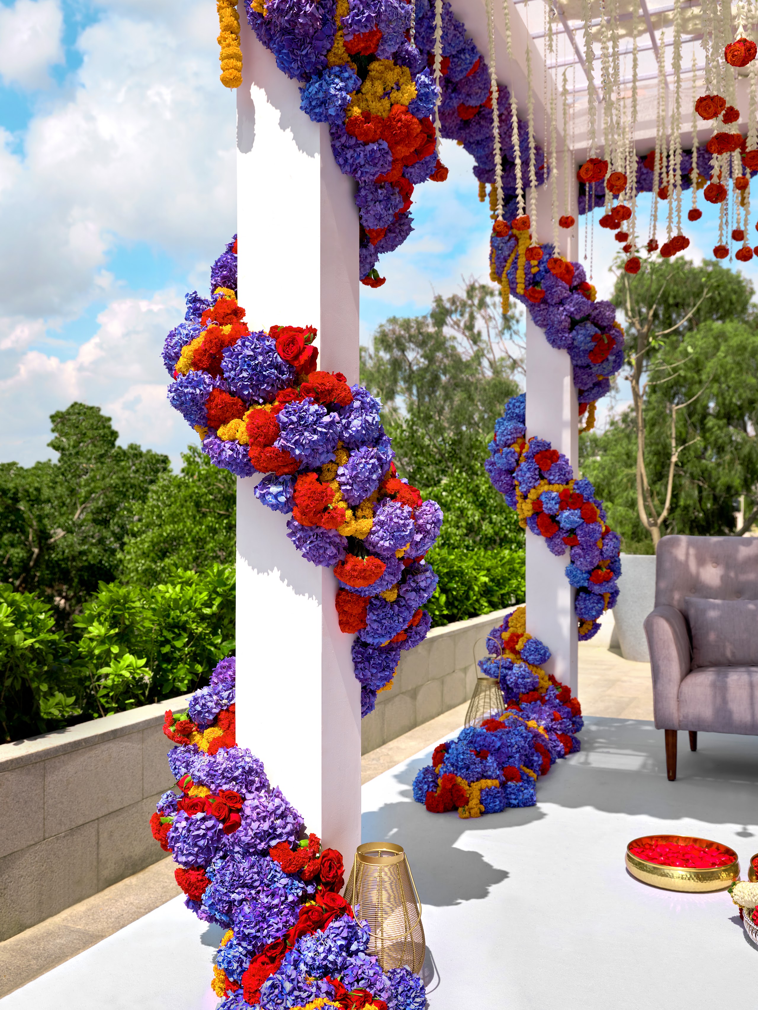 Floral installation at Four Seasons