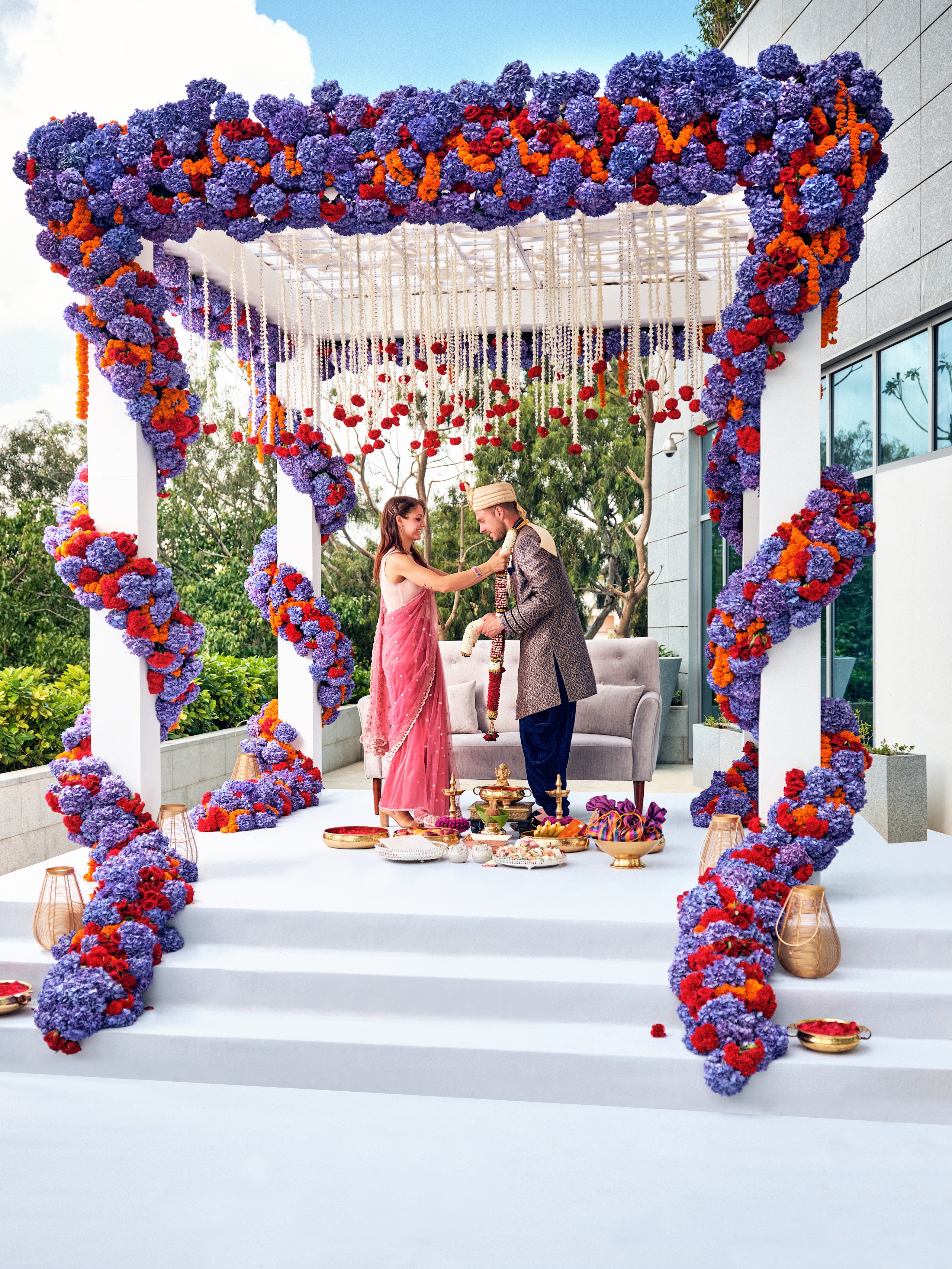 Floral installation at Four Seasons