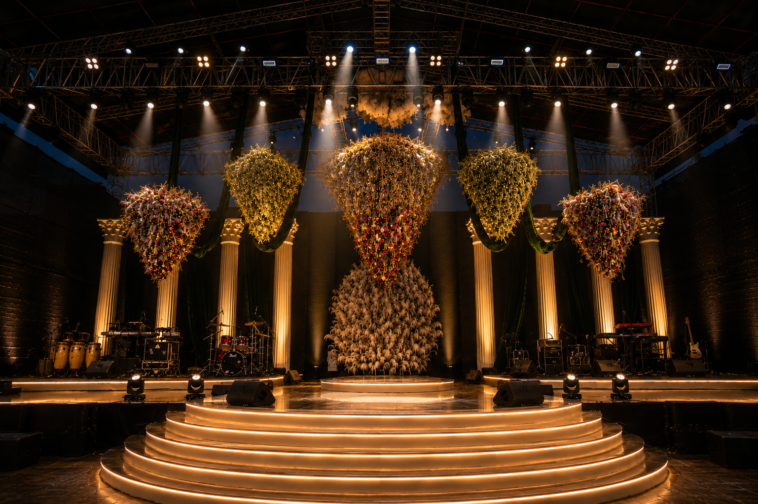 Floral stage design, Marakata