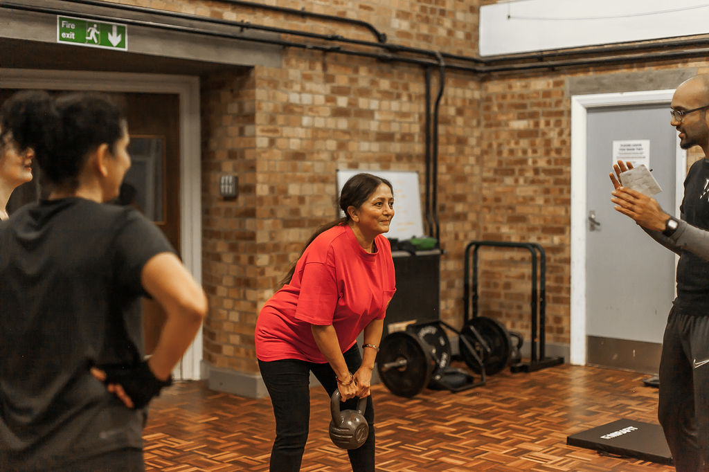 Small group kettlebell training