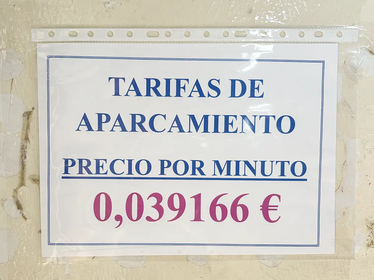 Tarif – Parkhaus / Tiefgarage Parking S’Escorxador