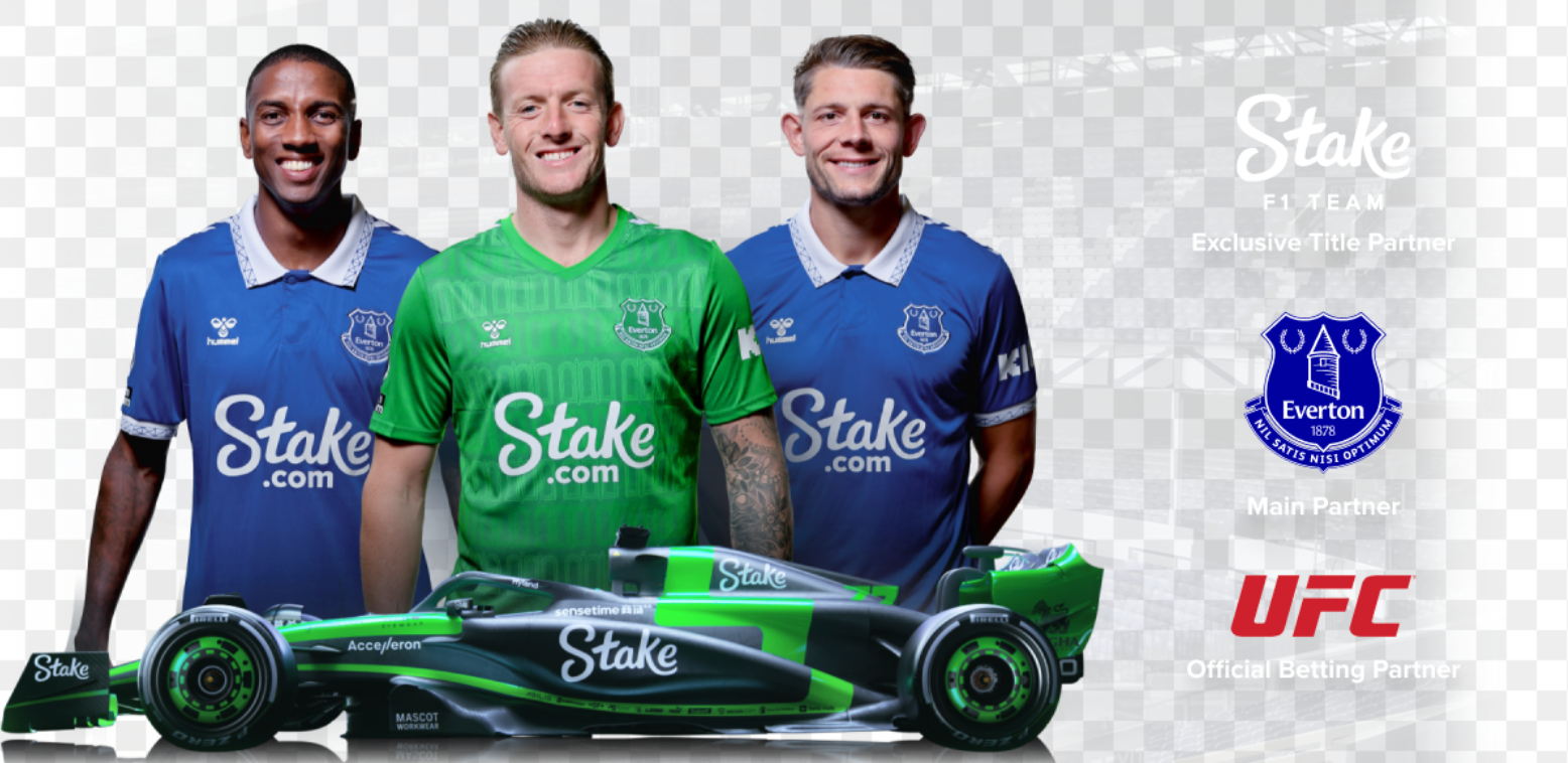 stake sponsorship, everton, f1