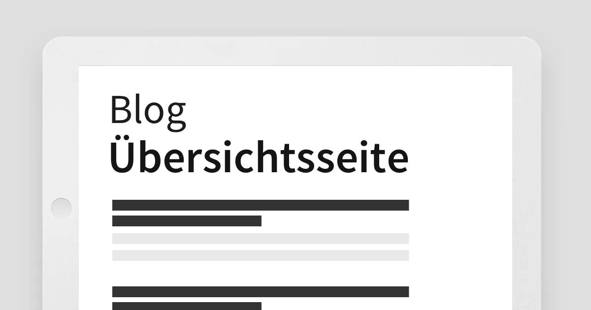 Portfolio Redesign: Blog Artikel Übersichtsseite erstellen