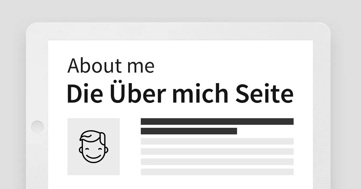 Portfolio Redesign: Die „Über mich“ und Profil Seite erstellen