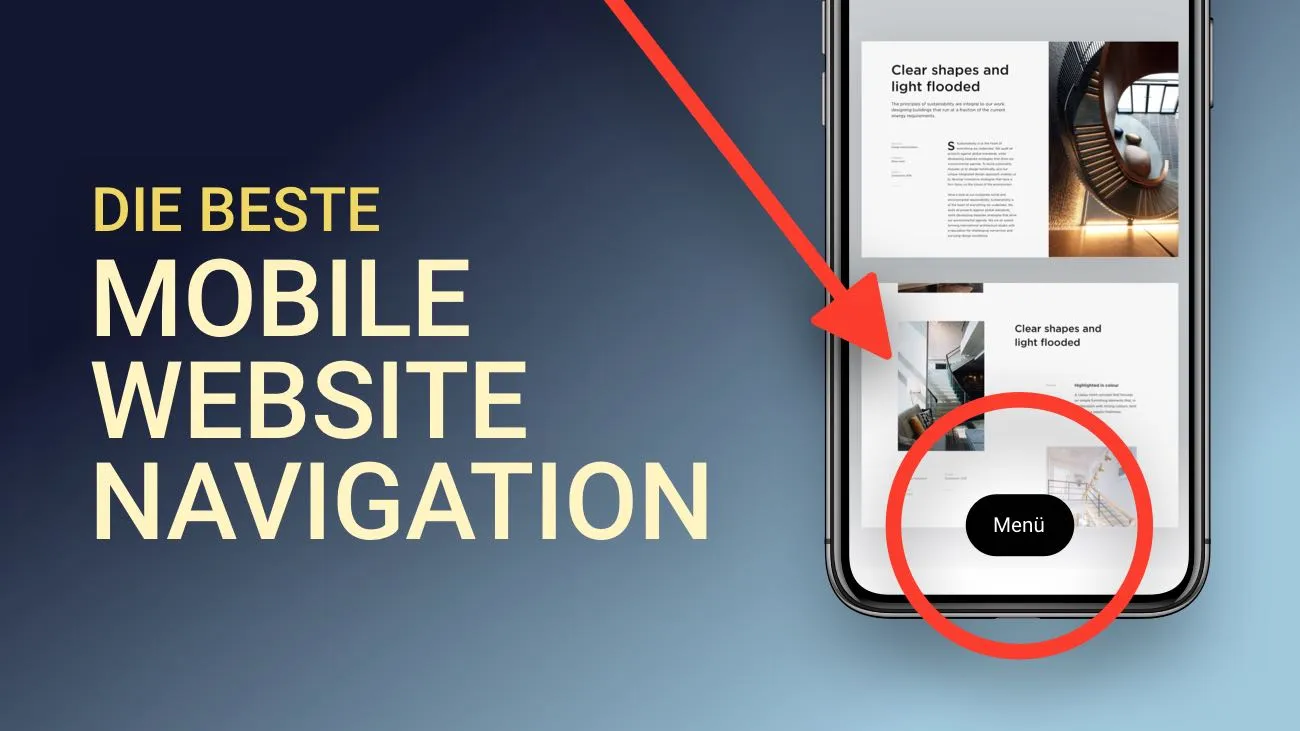 Eine nutzerfreundliche Mobile Website Navigation erstellen (gute UX!)