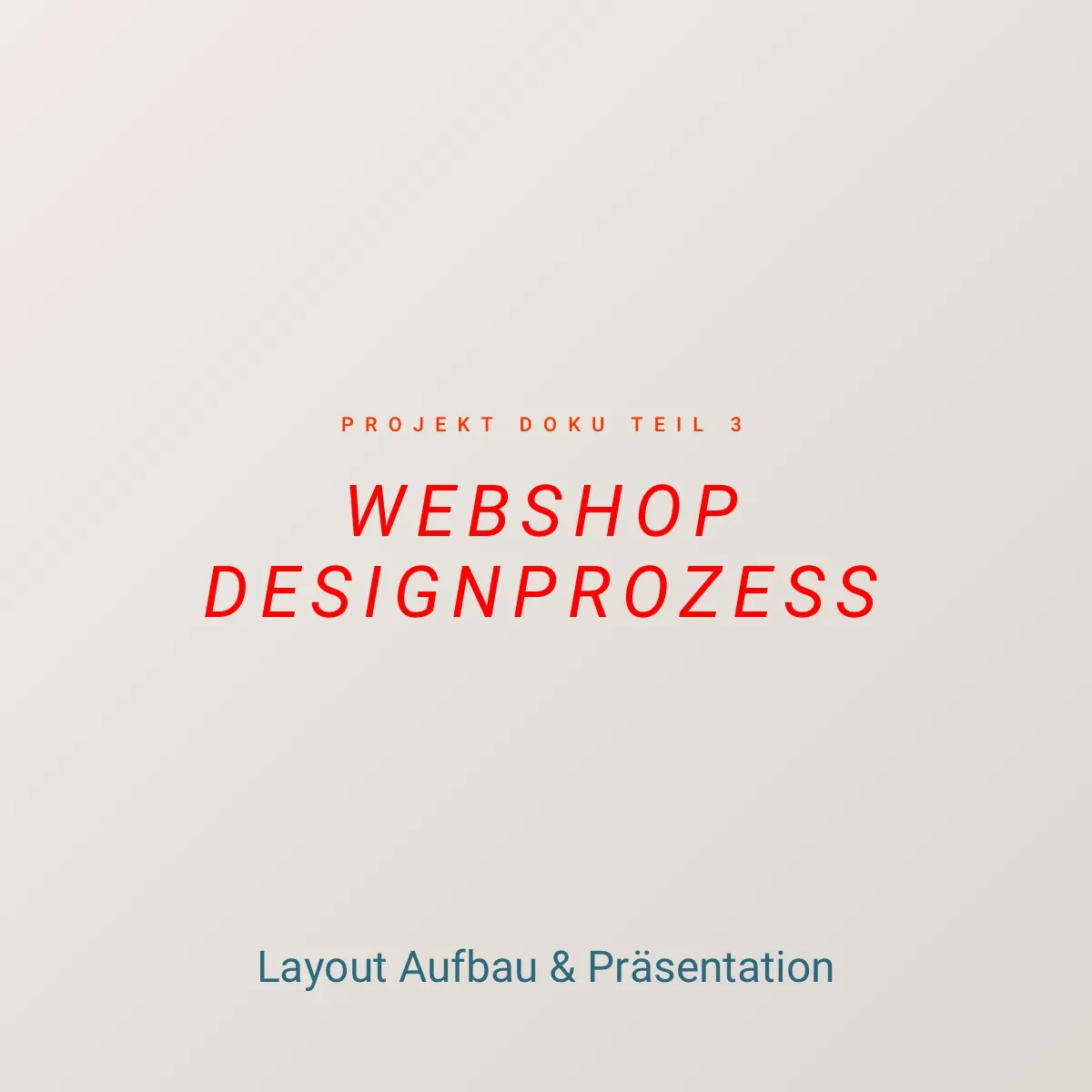 Webshop Designprozess und Layout Präsentation - Doku 3