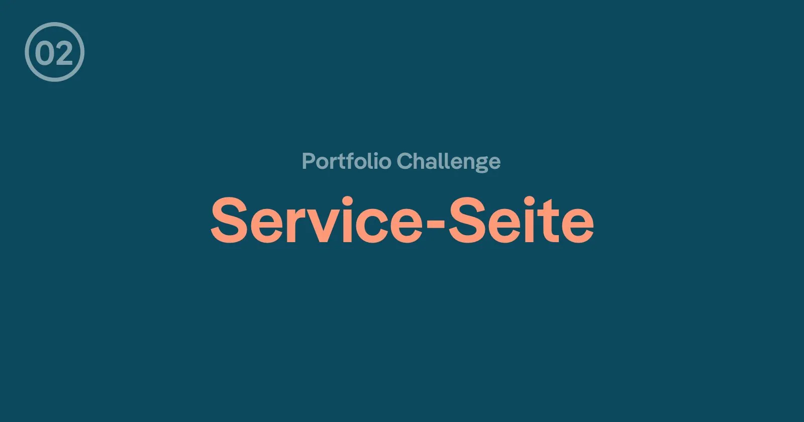 Webdesign Portfolio Challenge: Die Service-Seite