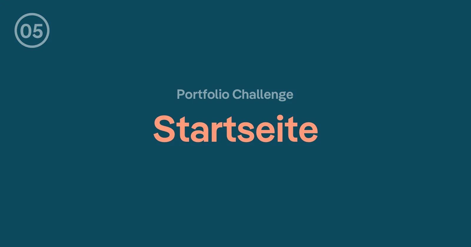 Portfolio Challenge: Eine aussagekräftige Startseite erstellen