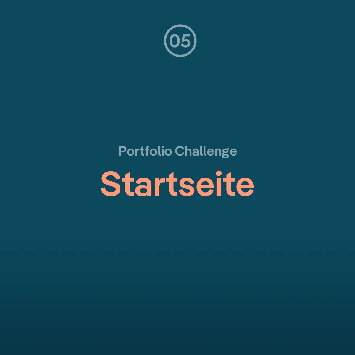 Portfolio Challenge: Eine aussagekräftige Startseite erstellen