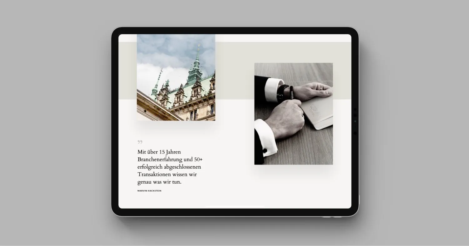 QUAAN Capital Website Relaunch in Webflow