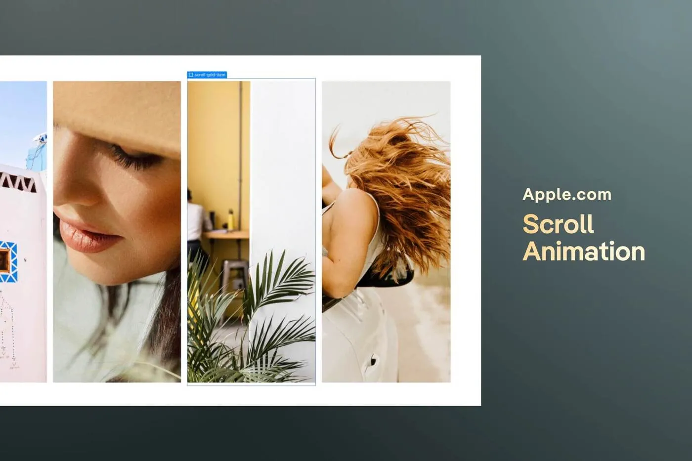 Bilder Grid Scroll Animation von Apple.com 