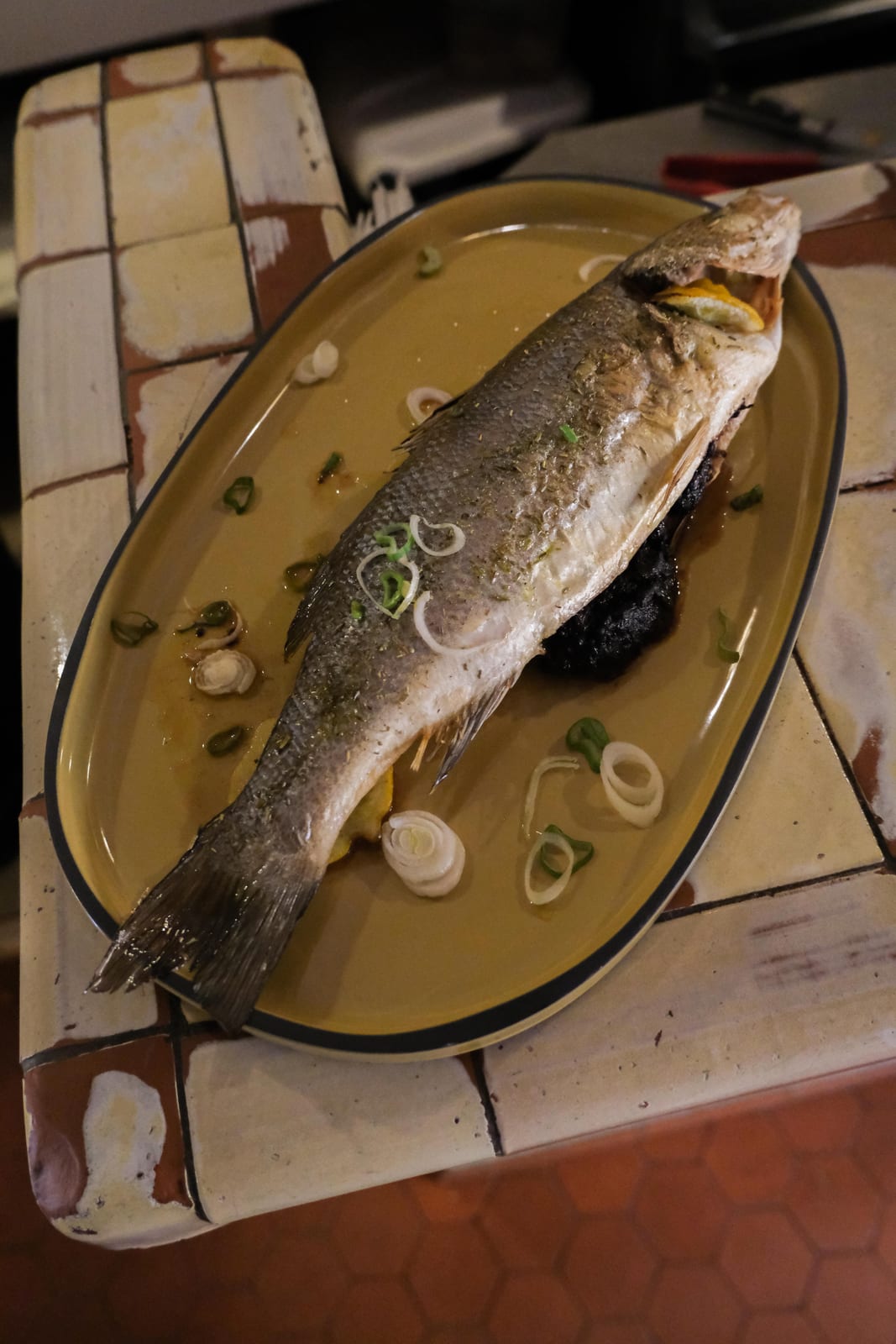 Dorade sauvage cuite au four