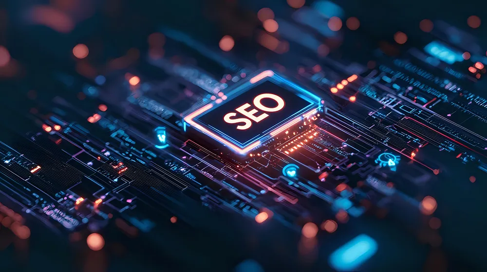 Search engine visibility and SEO ranking on a laptop — content marketing drives organic traffic