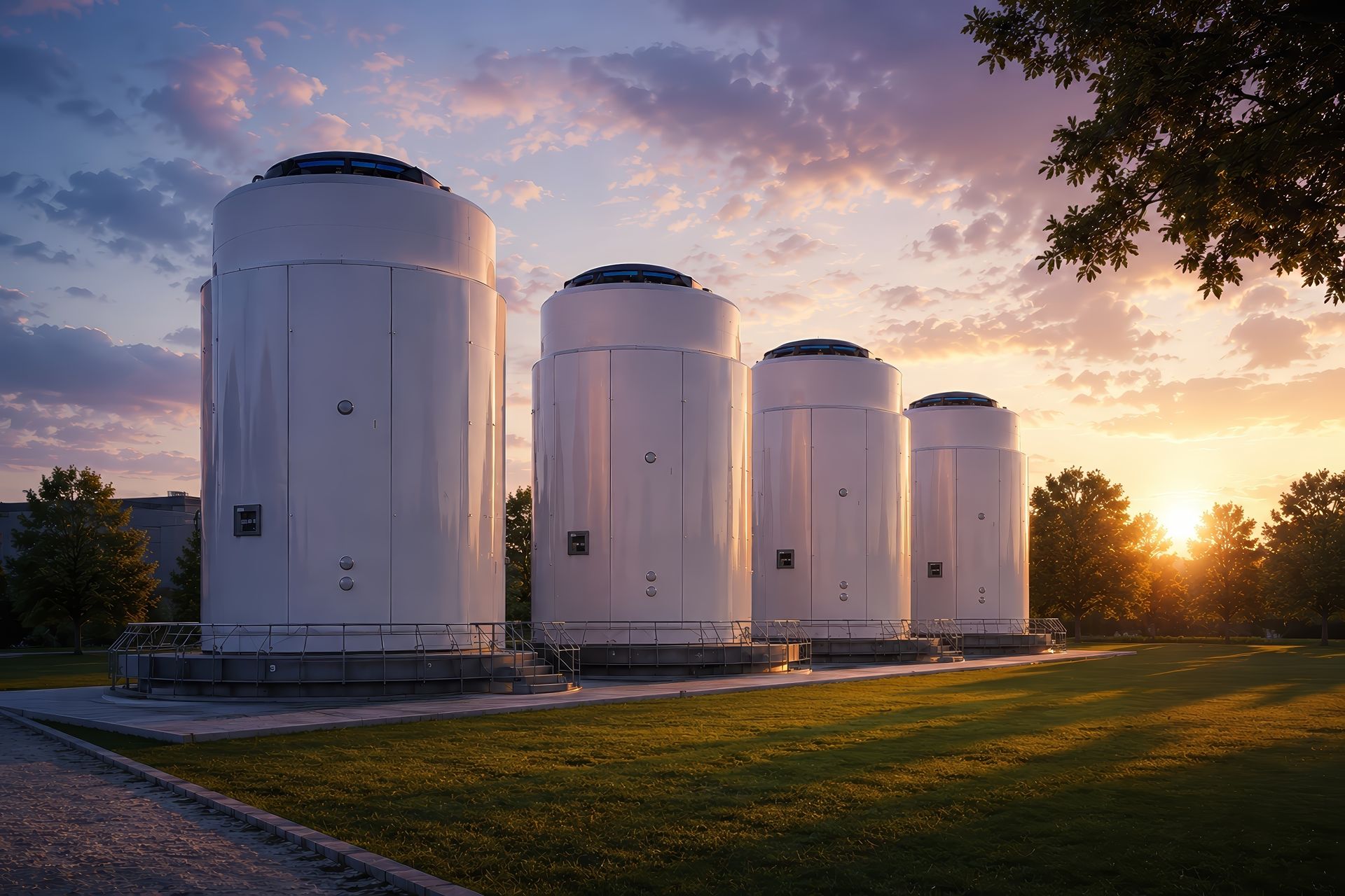 Small modular reactor units representing SMR licensing and NRC design approval
