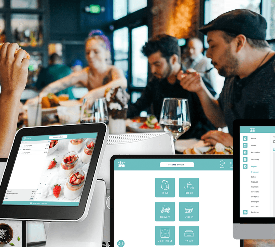 Restaurant team using ABC POS during service