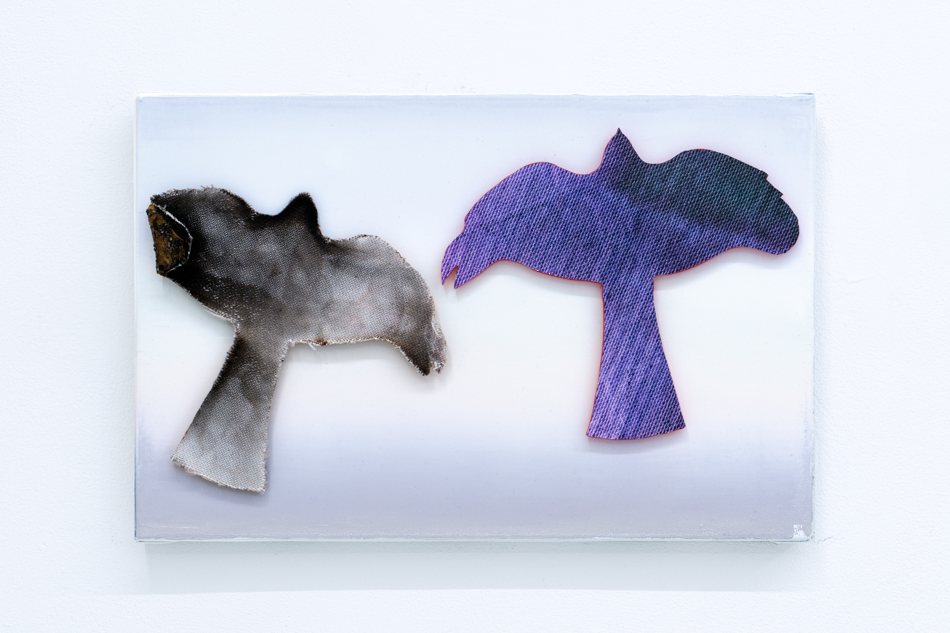 prosper.. oil on canvas, laser-cut acrylic,..sticker, fire blanket, magnets.. 25 × 38 cm