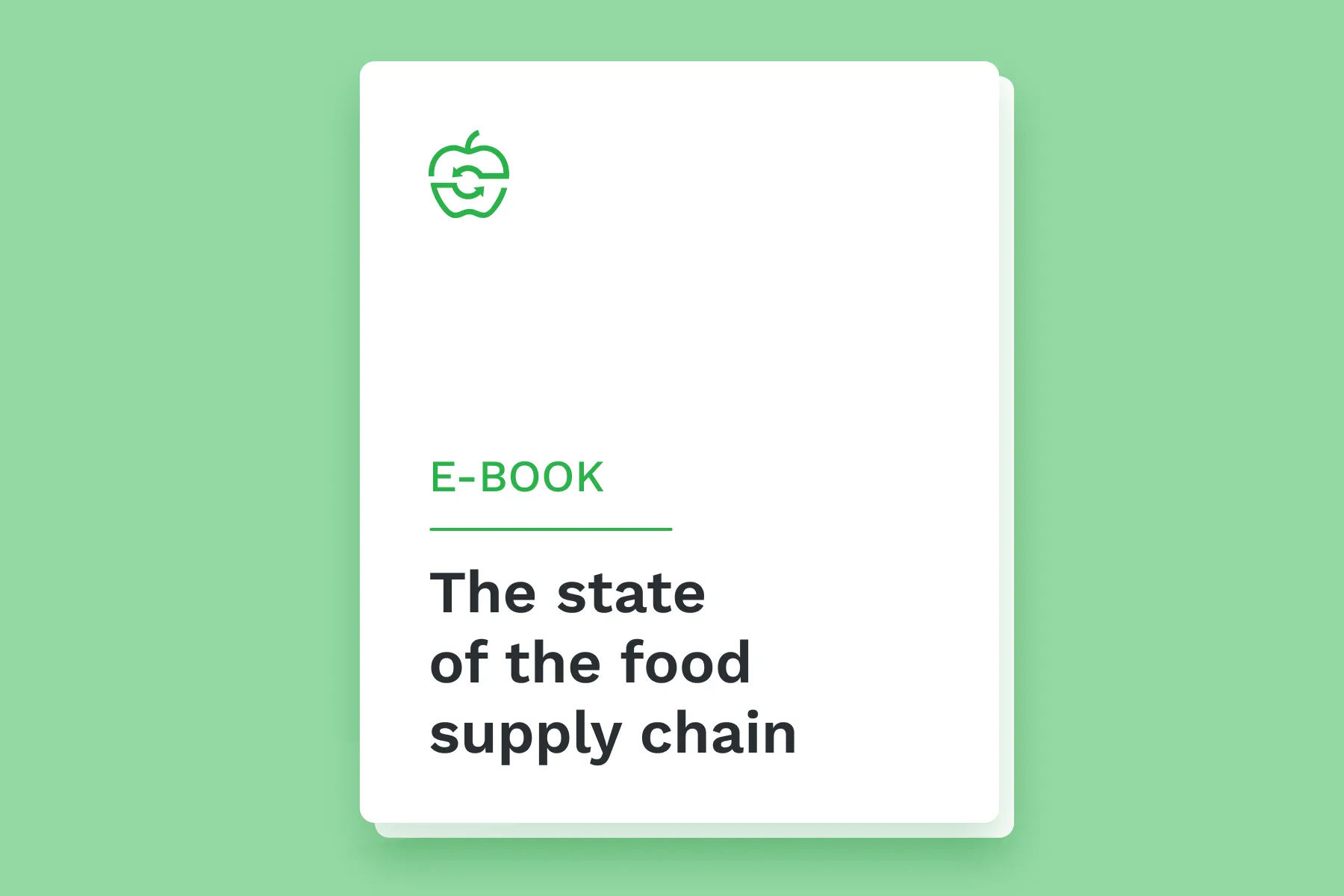 Physical ebook cover on a green background