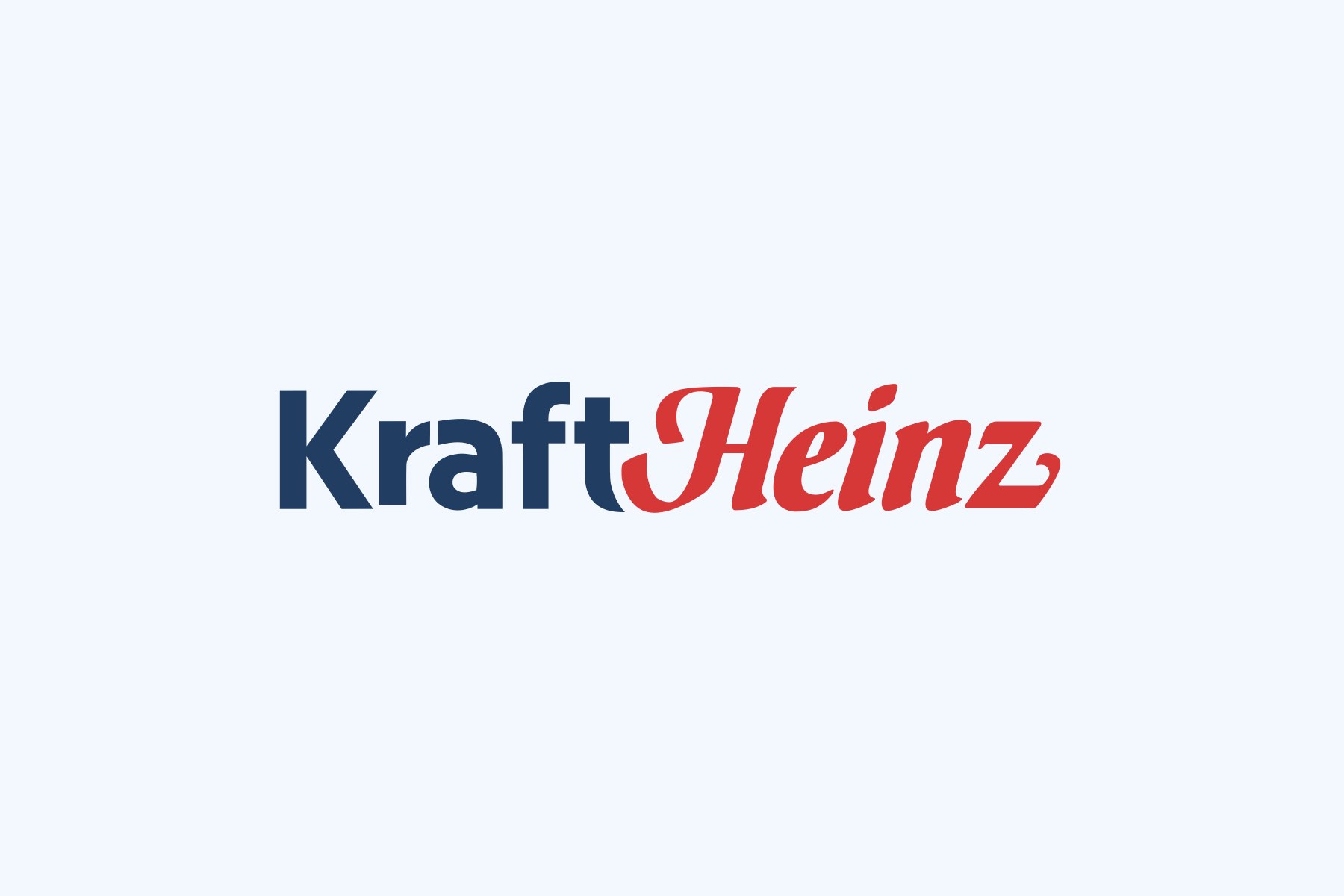 Image of KraftHeinz logo on a blue background.
