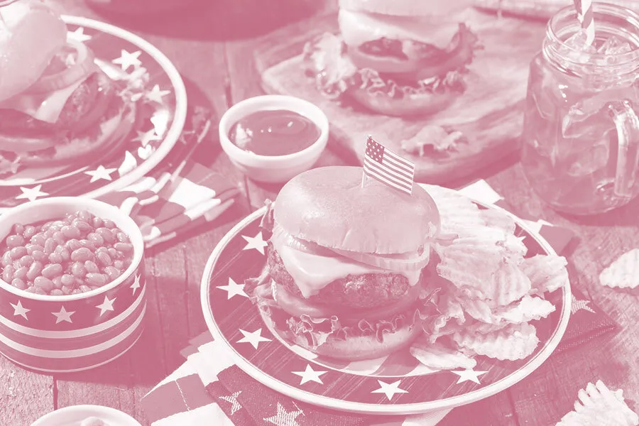 4th of July BBQ hamburger