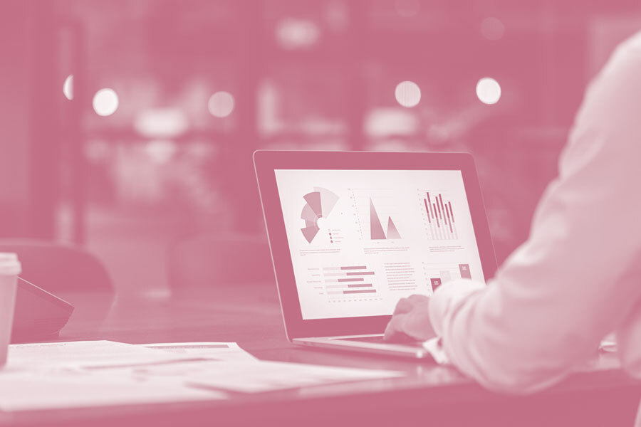 data graphs on computer automation analytics