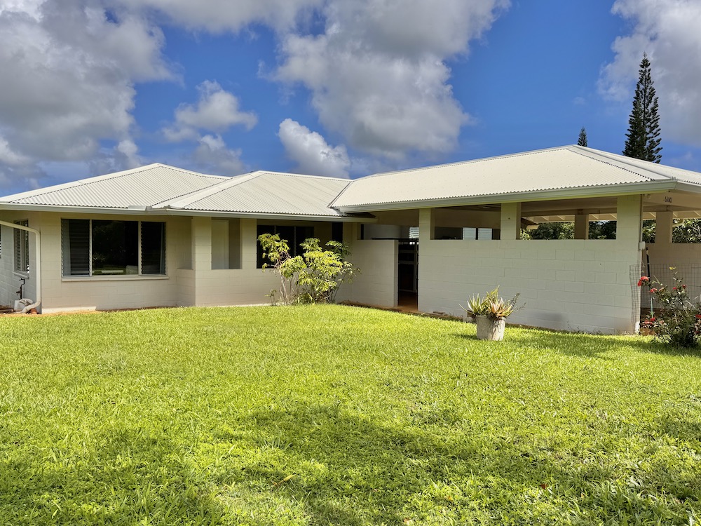 Renovated 4 Bed/1.5 Bath Kapaa House with Large Yard for Rent
