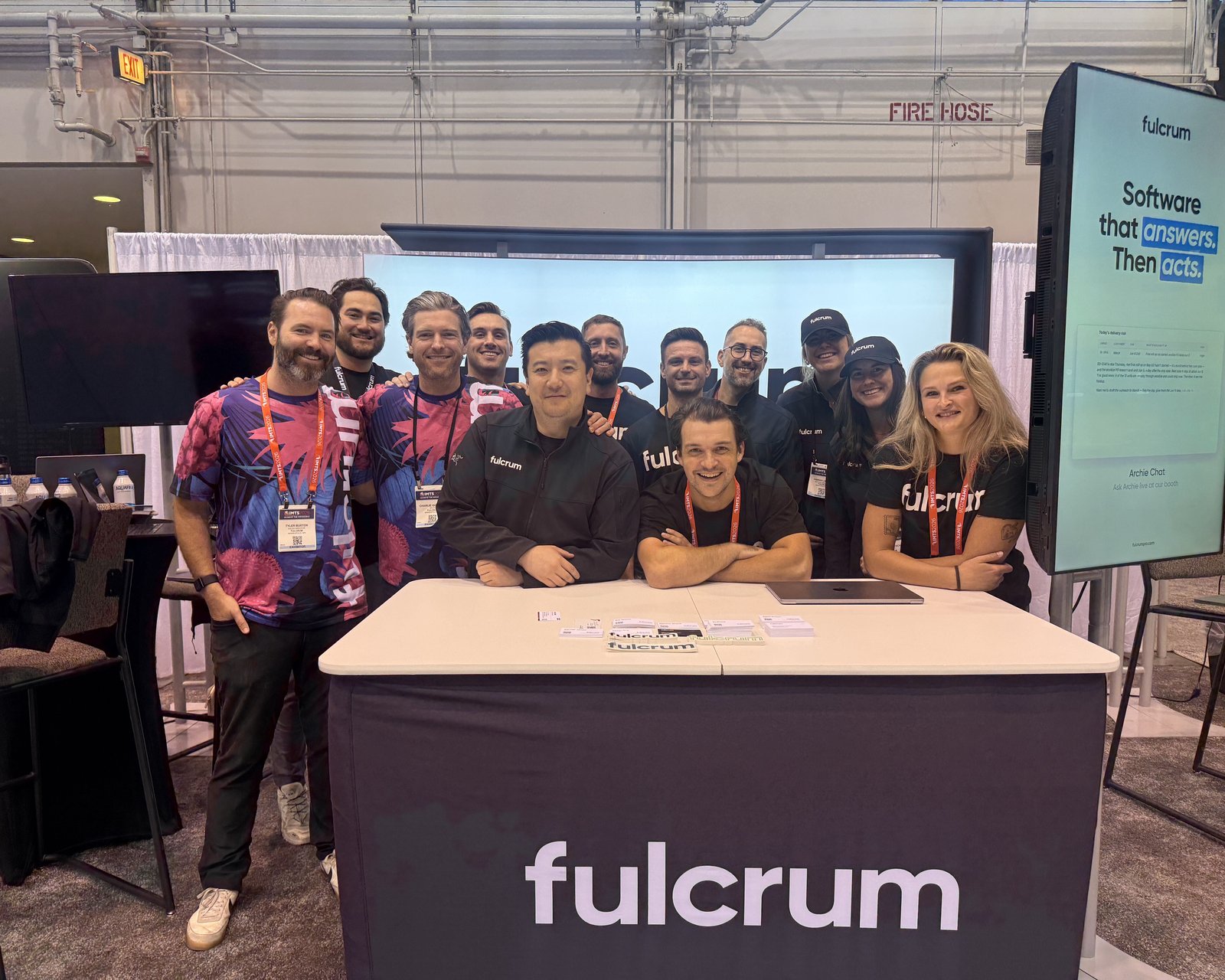 The Fulcrum team at the booth