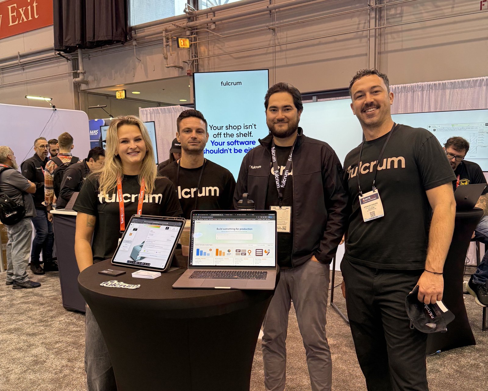 Fulcrum demo table with the team