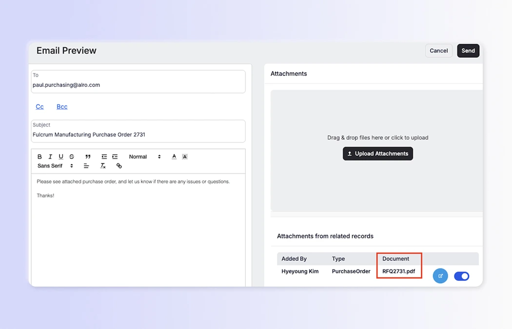 Rule-Based PO PDF Titles