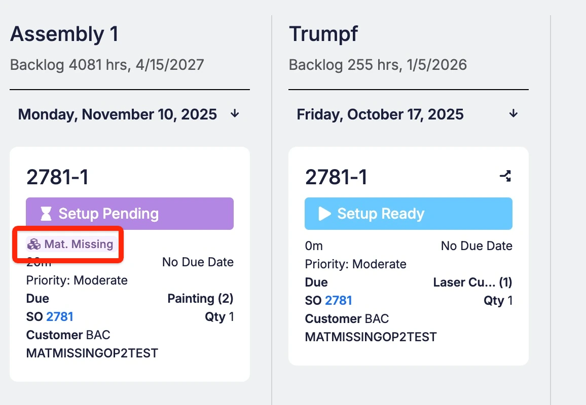 Missing Material Tag Updates