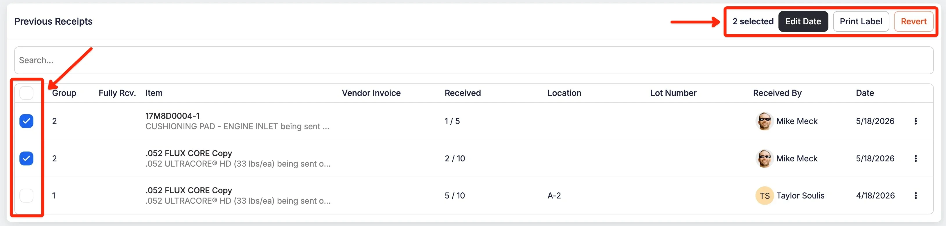Purchase Orders & Receiving Improvements