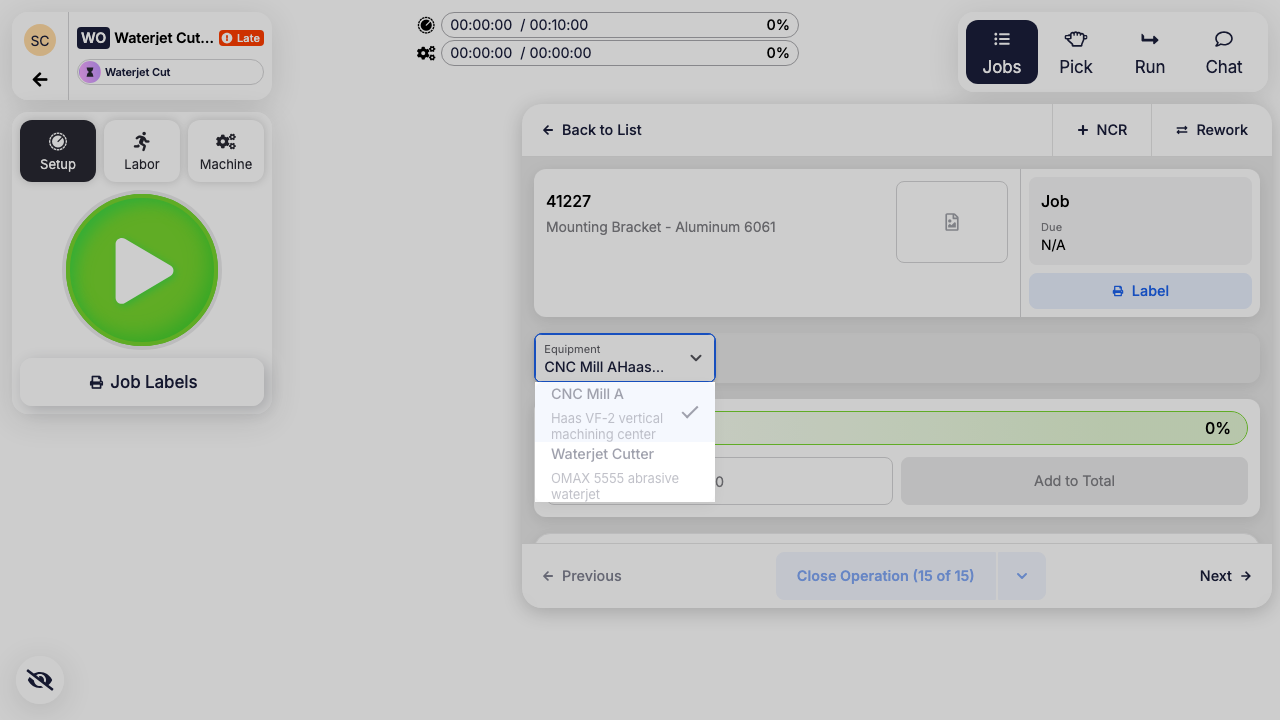 Reassign Equipment Right from Work Orders in Job Tracking
