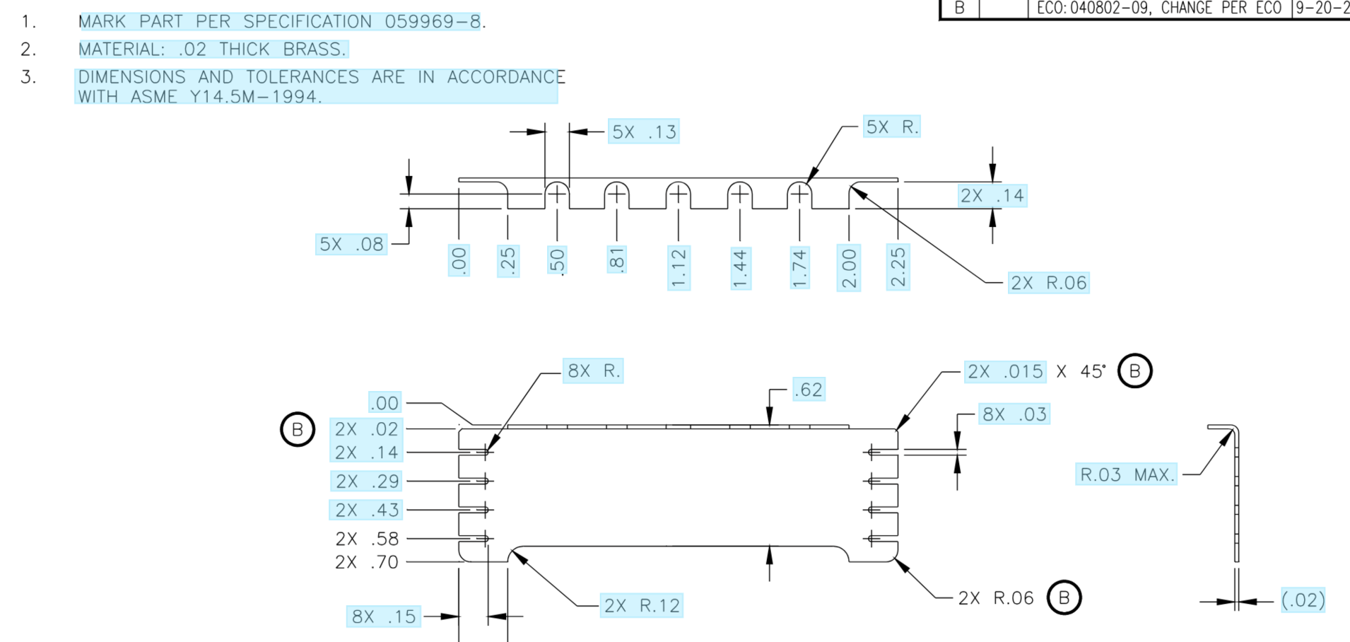 Auto-Bubble Reads General Notes, Reference Features, and Alternative Units