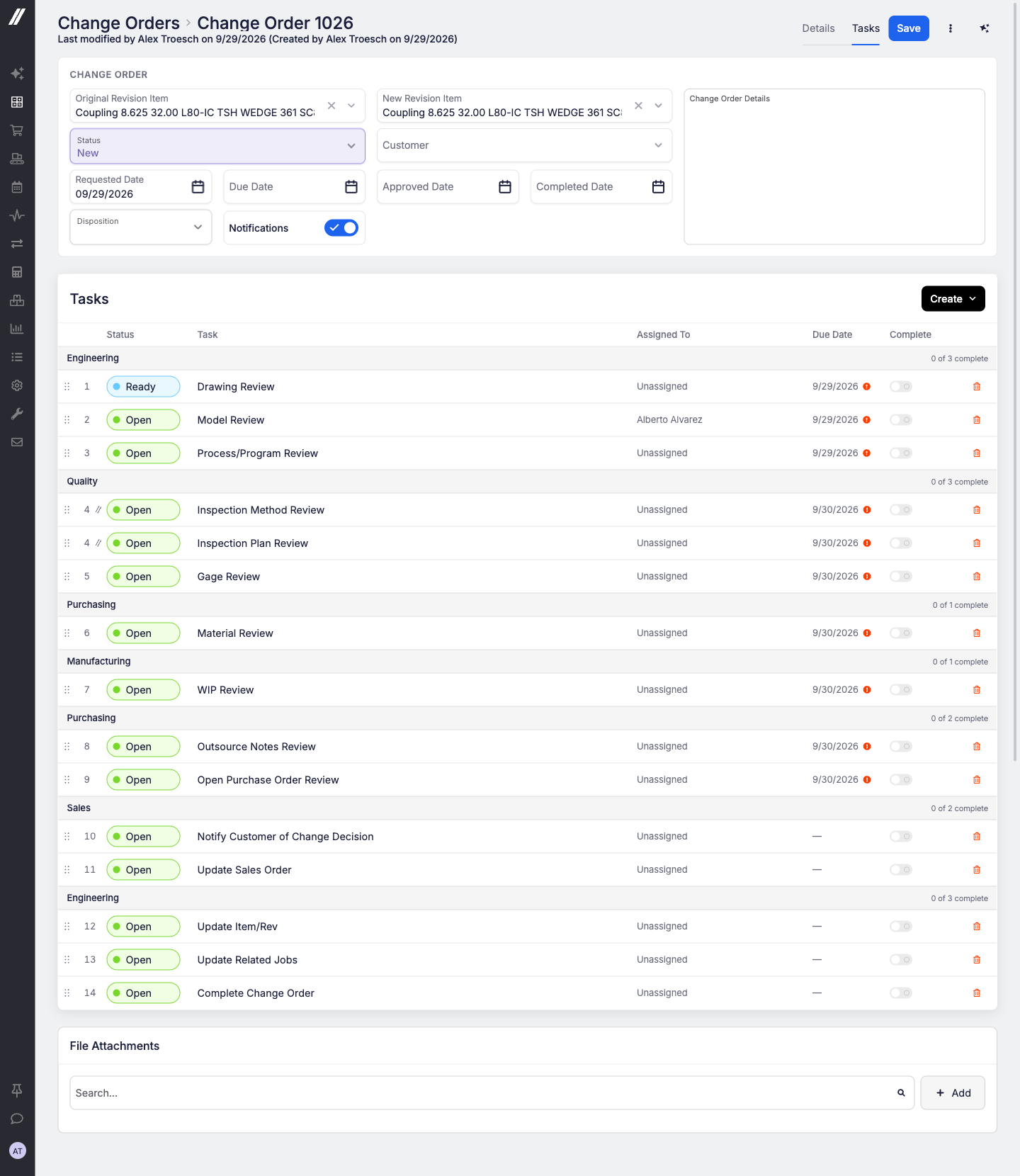 Step-by-Step Change Order Workflows With Reusable Task Templates