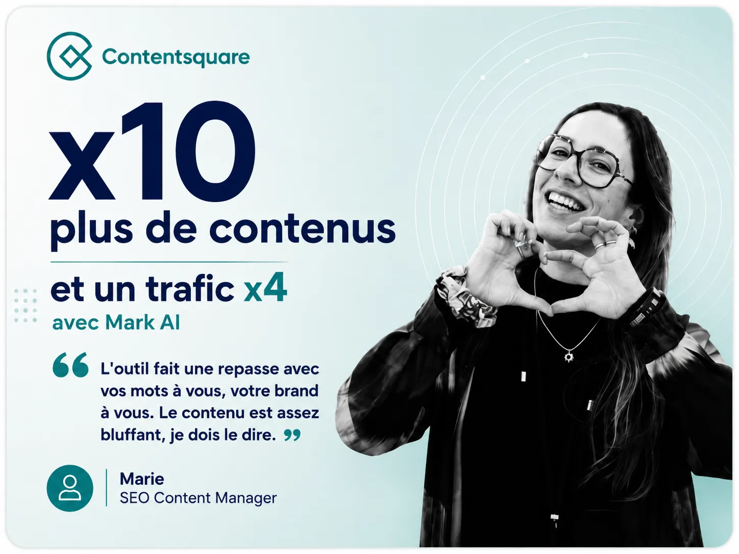 Marie, Content Manager SEO, Contentsquare — x10 contenus produits par mois avec Mark AI