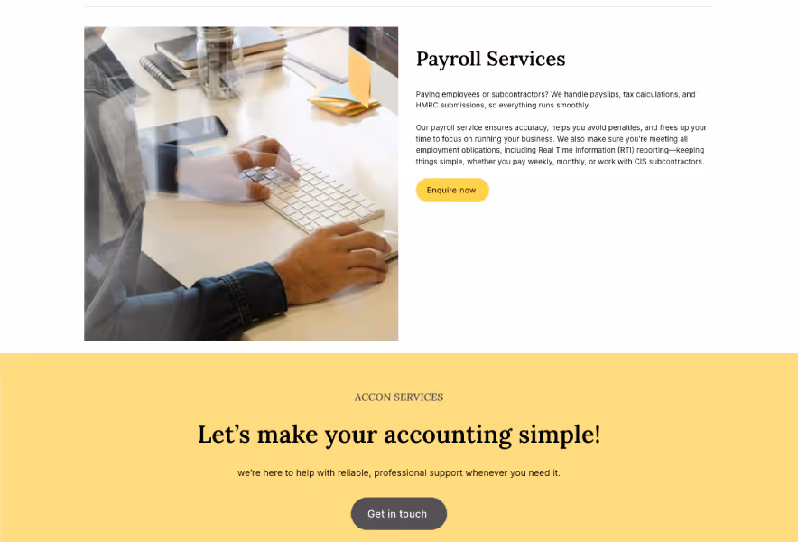a section from website with a minimalistic call to action section