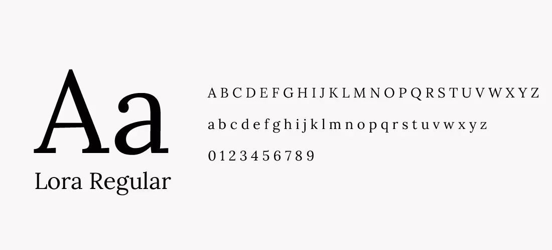 lora regular font sample