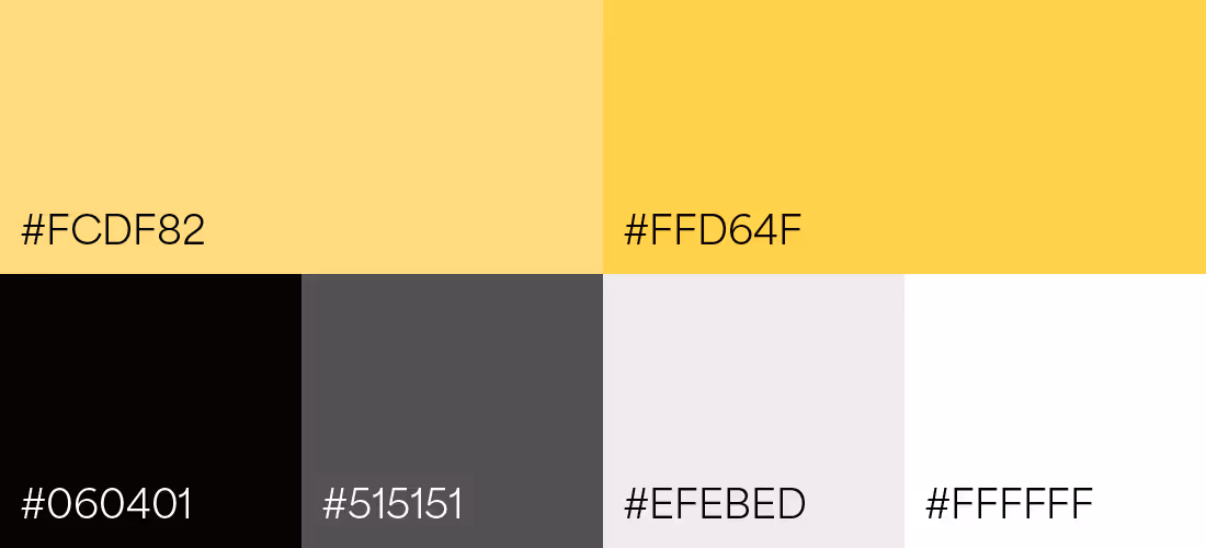 colour palette with vibrant yellow hues website design project for accountancy firm in London