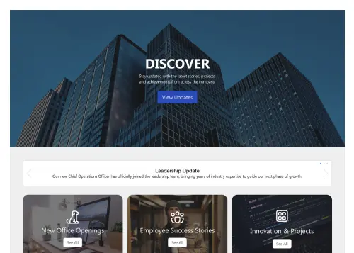 News Portal 4 – Intranet Feed Template: Company feed for news, events, and department updates.