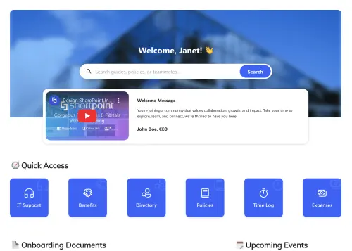 Employee Start Hub - Employee Onboarding Template: The complete employee onboarding template for SharePoint.