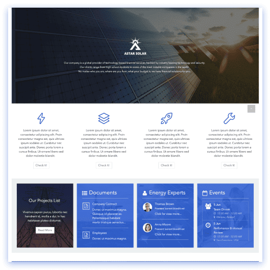 SharePoint Solar Energy Template