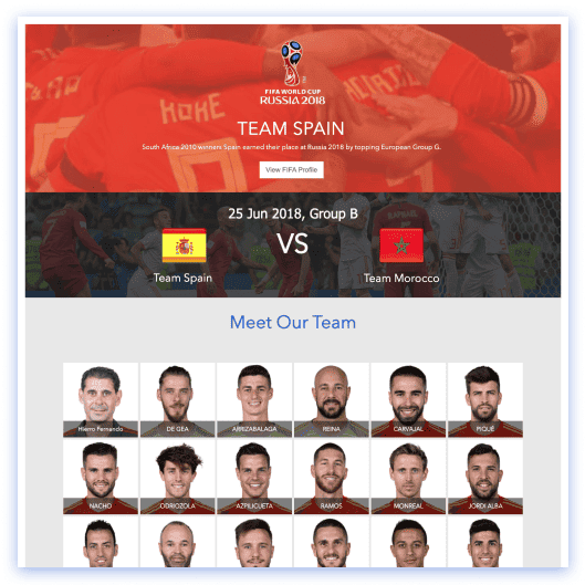 SharePoint World Cup Spain Template
