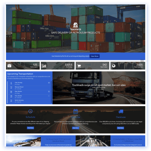 SharePoint Logistics Dashboard Template