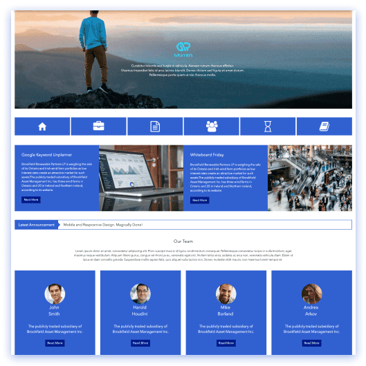 SharePoint Team & Announcements Template