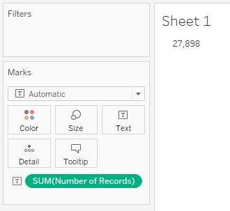 number of records data visualization