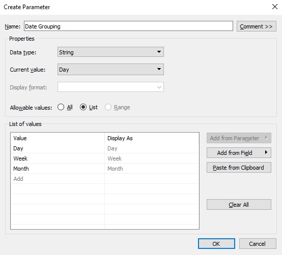 How to use parameters in calculated fields