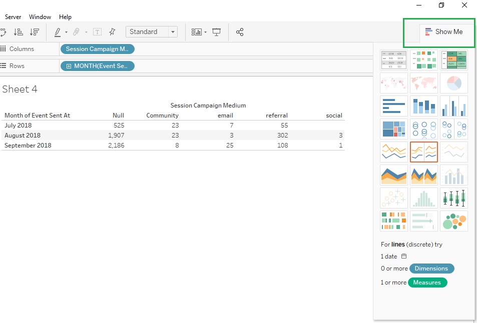 How to switch vizs in tableau