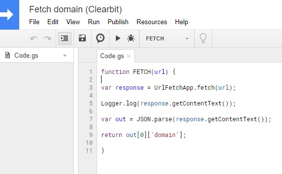 Enrich LinkedIn data using google sheets scripts