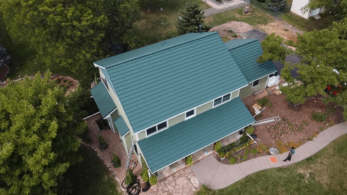 Metal Roofing on house by Minneapolis roof experts