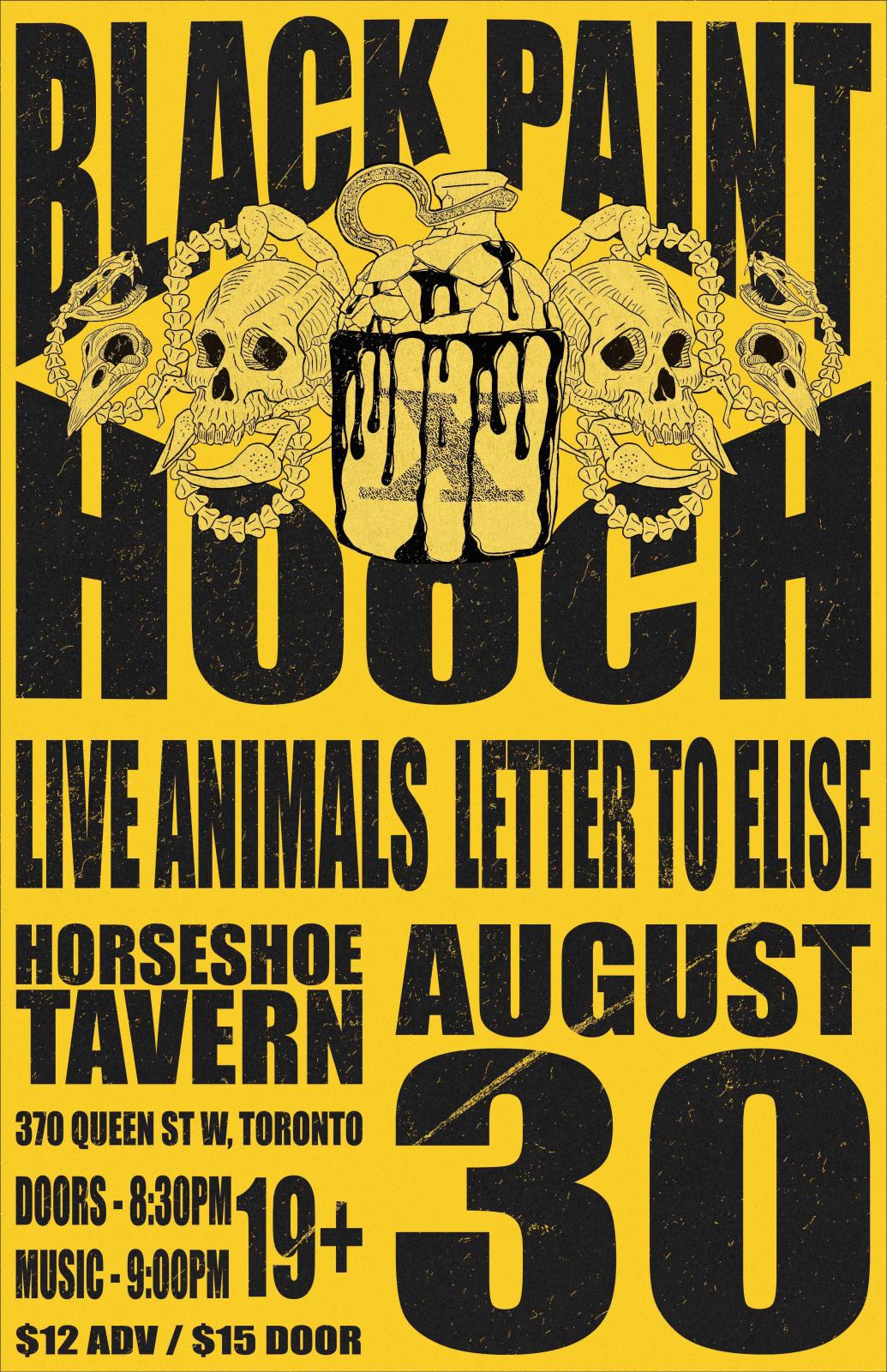 Black Paint | Hooch with Live Animals & Letter to Elise